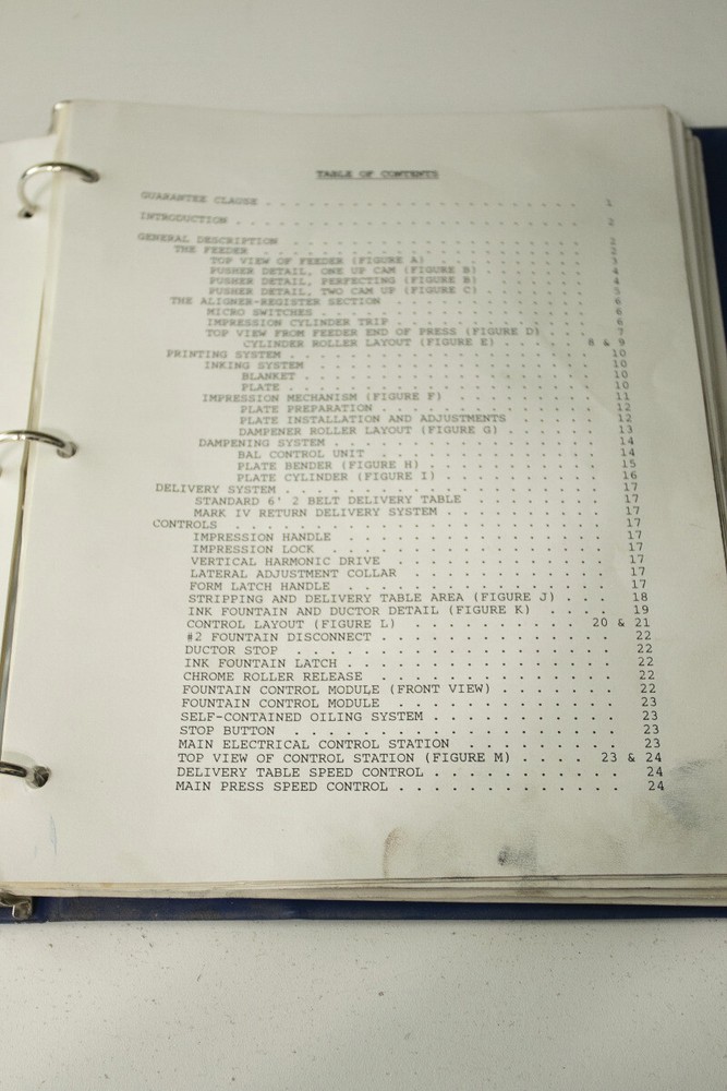 Halm Jet Press Operation Manual