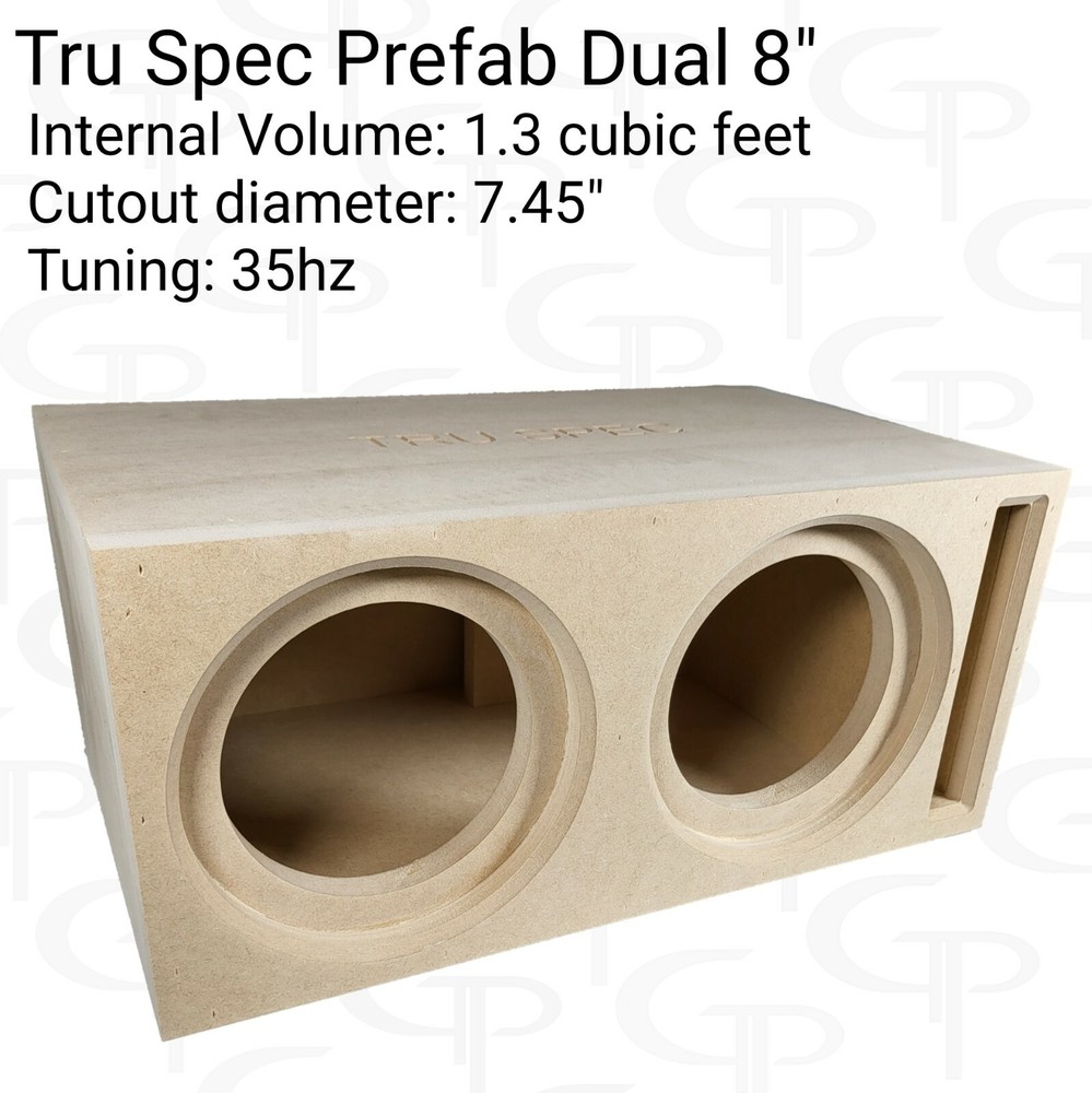 TRU SPEC Prefab Dual 8" Ported Subwoofer Enclosure Sub Box Vented High Output