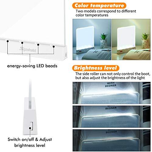 Book Lightbattery Powered Flat Plate Led Book Lampbrightness Adjustable2 Color T