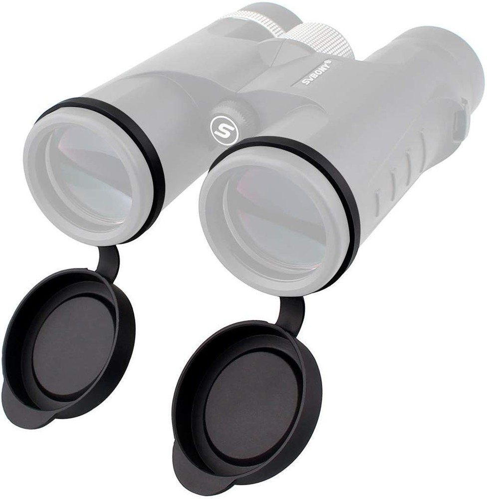 SVBONY Protective Rubber Objective Lens Caps for Fits Binoculars with Black