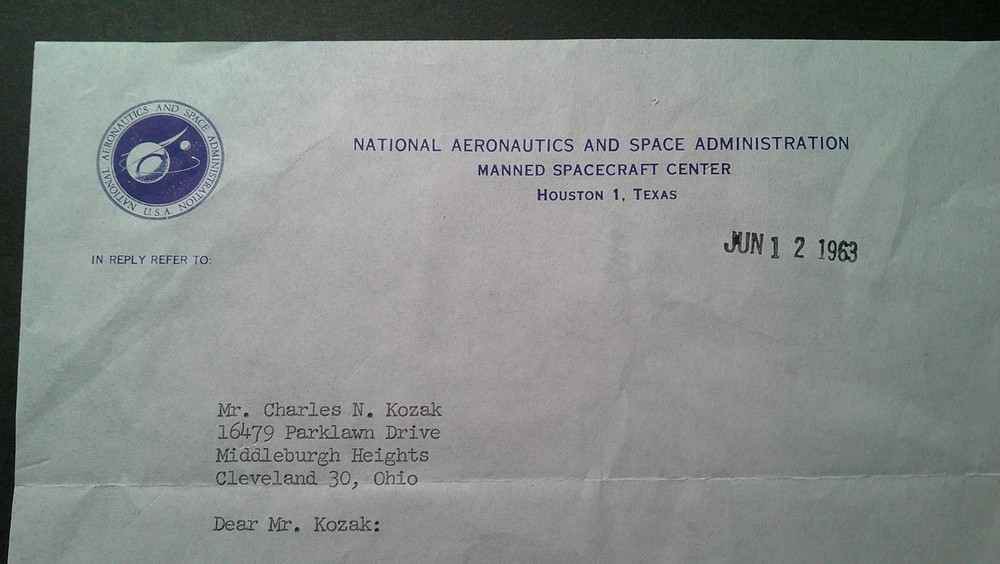 *1963 JOHN GLENN SIGNED LETTER – NASA LETTERHEAD – MERCURY SPACE PROGRAM*