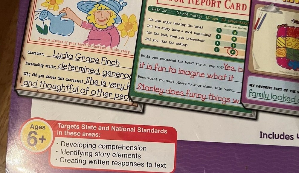 Lakeshore Reading Response Activity Pads, Ages 6+, New
