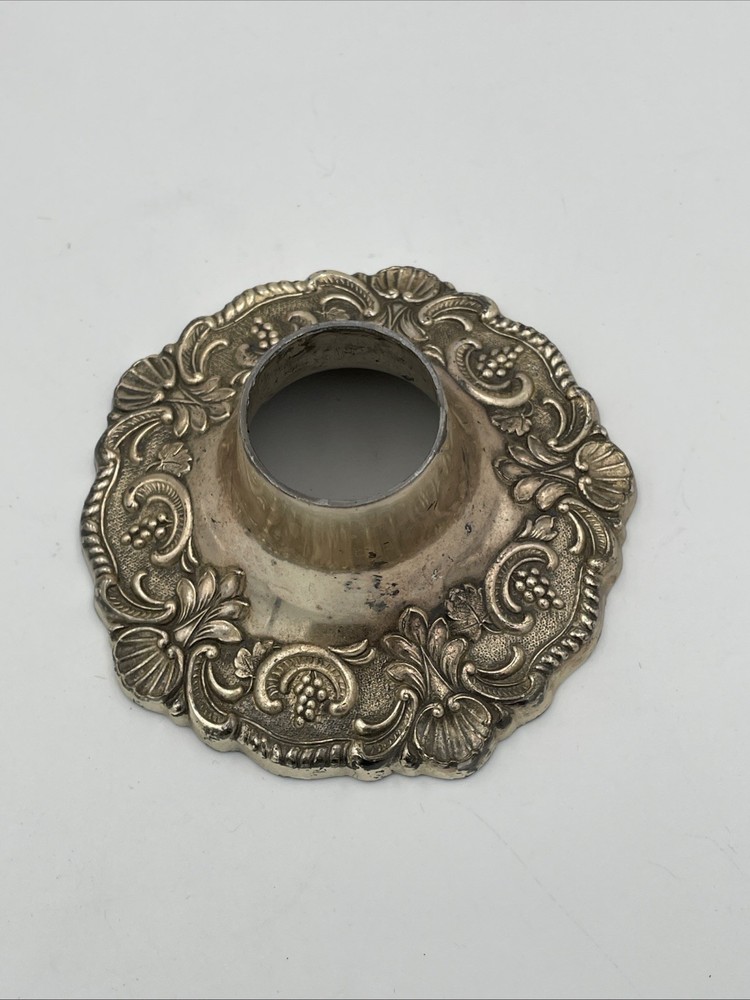 Vintage Silverplate Candelabra Insert Replacement Piece Bobeche Unique H1