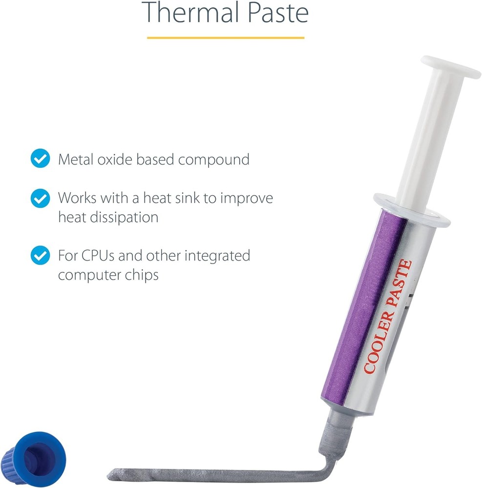 StarTech.com Thermal Paste, Metal Oxide Compound, Re-sealable Syringe (1.5g), CP