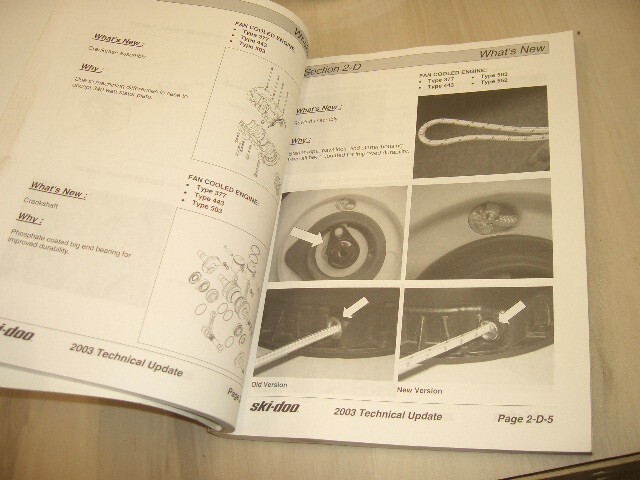 2003 Ski Doo Technical Update Book Manual 219600007