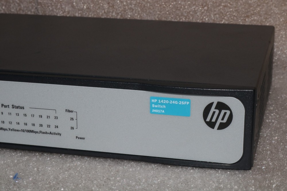HP 1420-24G-2SFP Switch JH017A, Pre-Owned .
