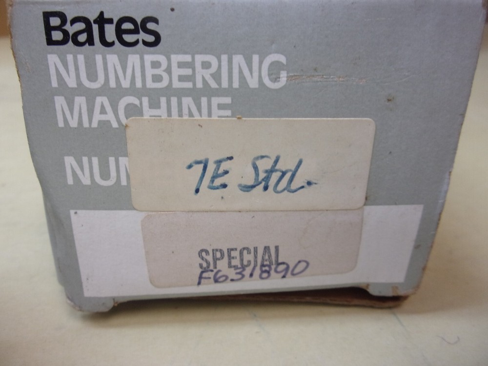 Bates 7 Wheel Numbering Machine Style E