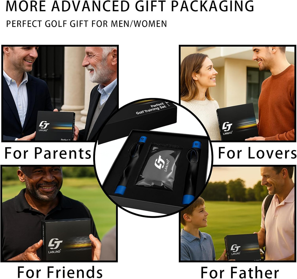 Golf Grip Trainer 2 Pack with Swing Correcting Arm Band, Golf Training Aid, Golf