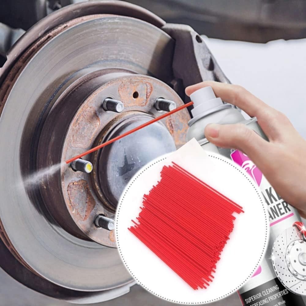 Replacement Spray Can Extension Straws 5 Inches Red Plastic 50 Pack