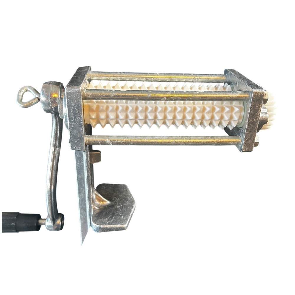 Manual Hand Crank Meat Tenderizer Dual Spiked Rollers Table Mount C-Clamp Silver