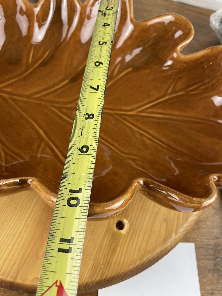 Pottery Barn Harvest Leaf Decorative Dish Bowl Serving Bowl