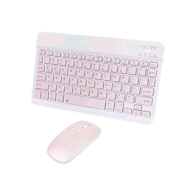Bluetooth Wireless Mouse and Keyboard Combo Ultra Slim Small Pink