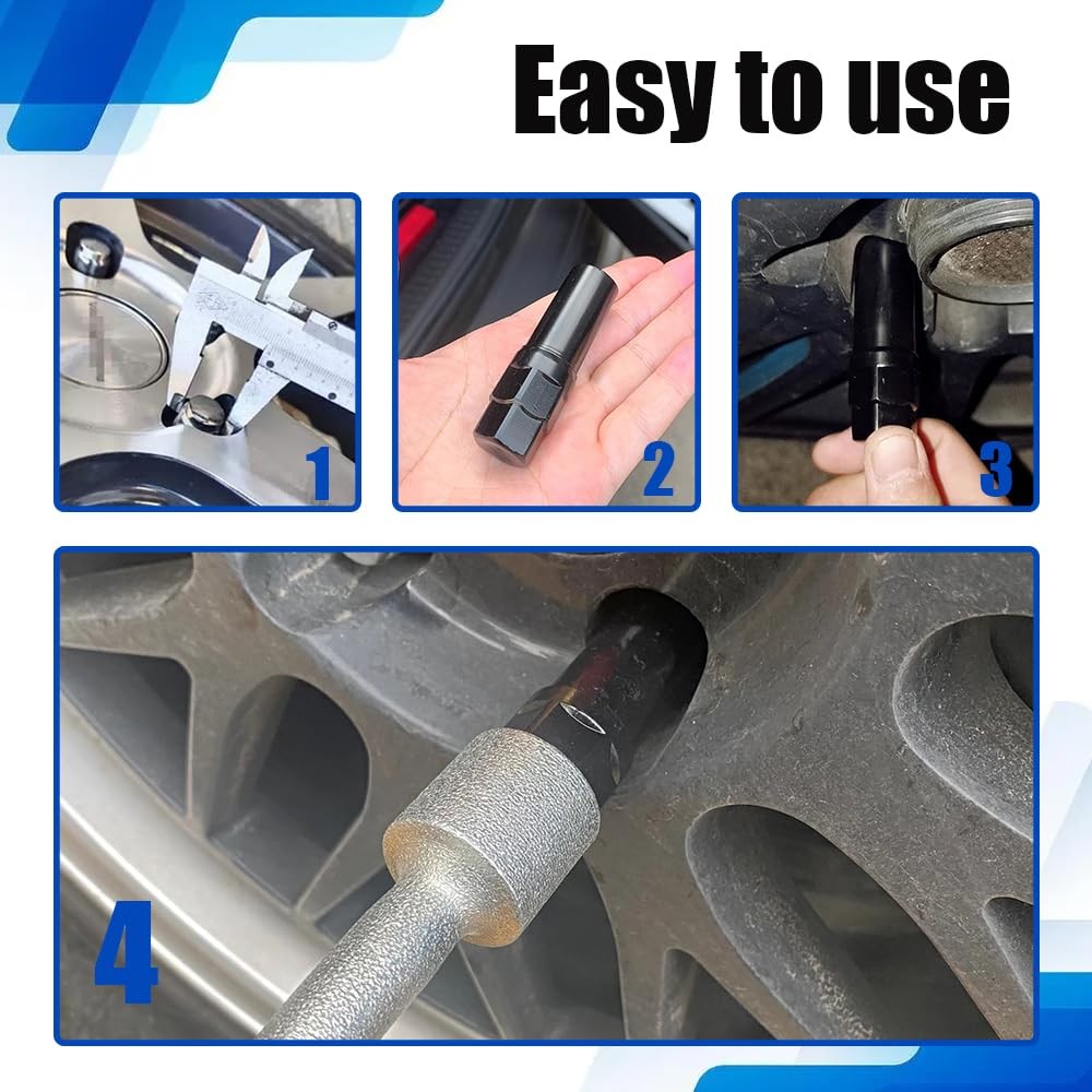 PACLVIO 7 Spline Lug Nut Socket, Wheel Lock Key Replacement for 7
