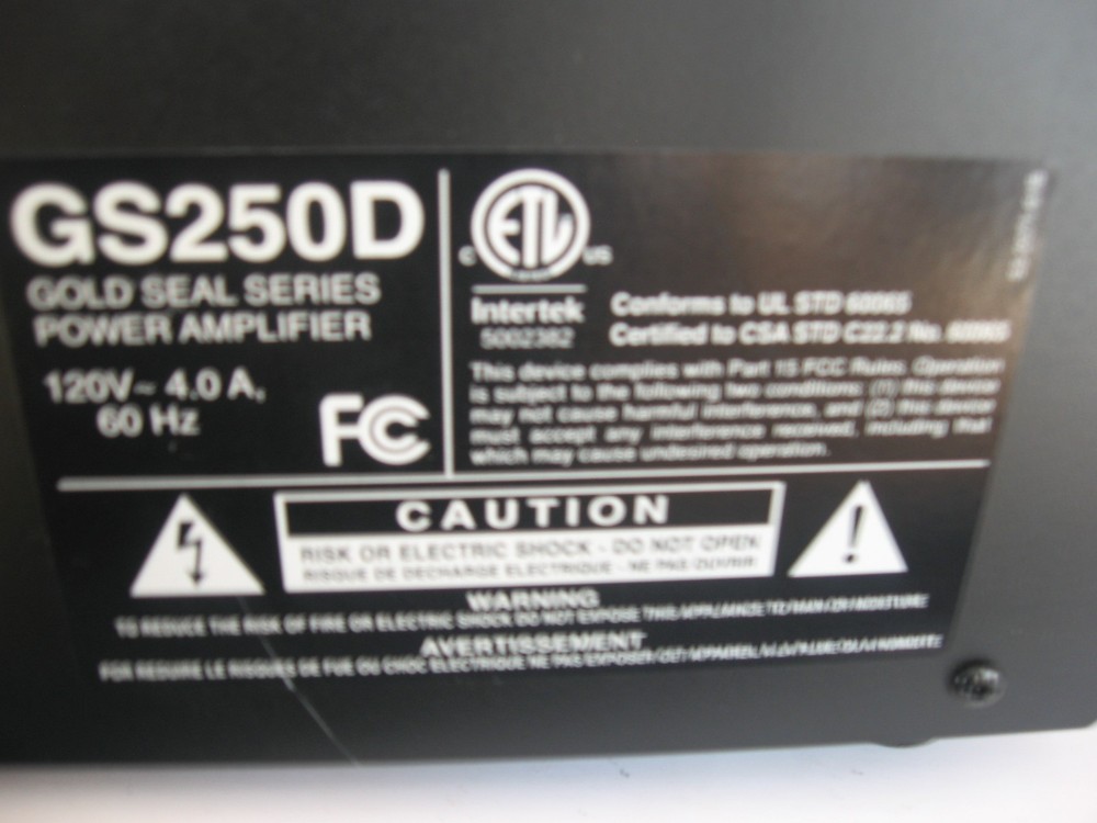 Bogen GS-250D Gold Seal 250W Equalizer Amplifier