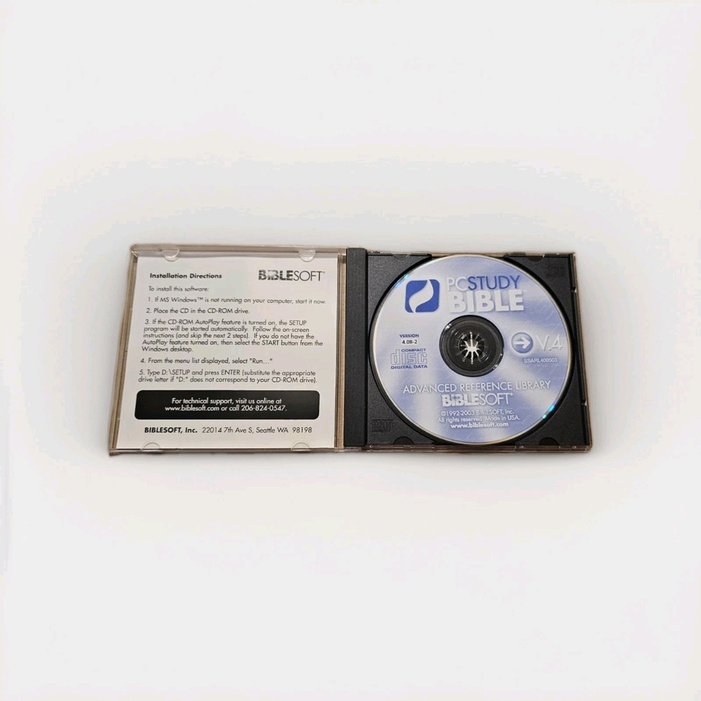 PC Study Bible Version 4 CD Advanced Reference Library Windows BibleSoft V.4