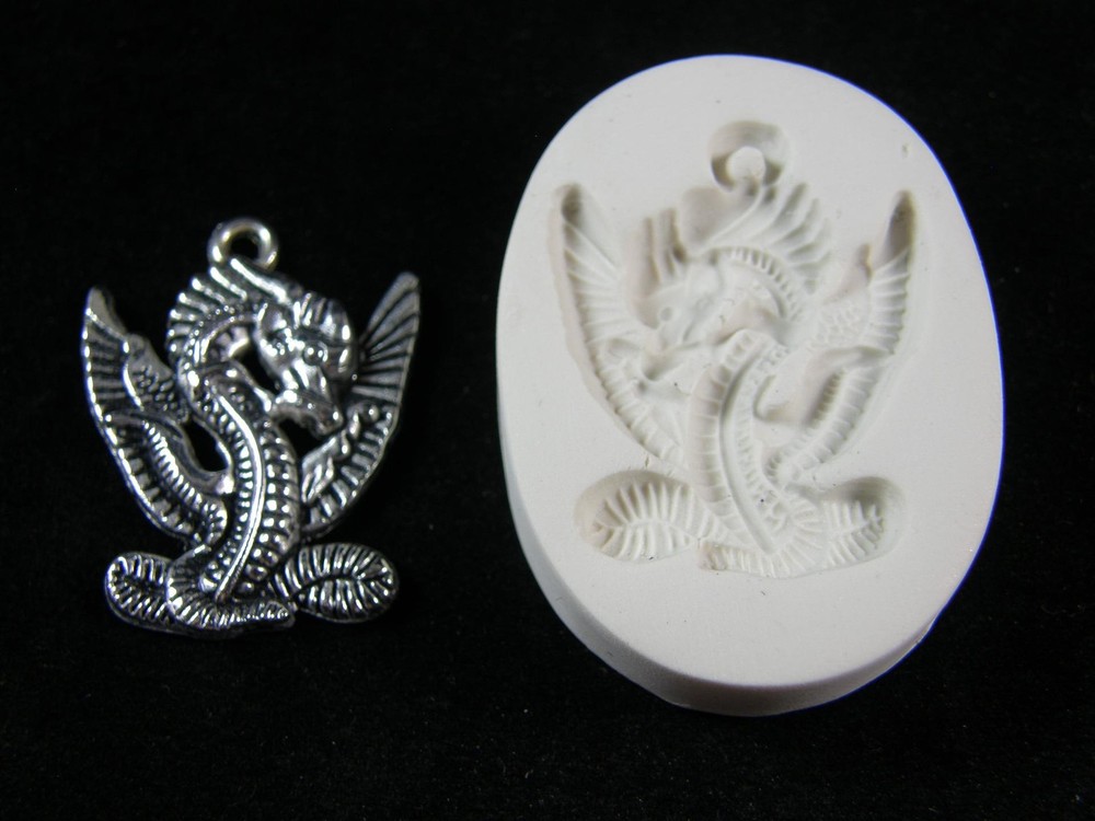 Dragon Standing Polymer Clay Mold (#MD1456)