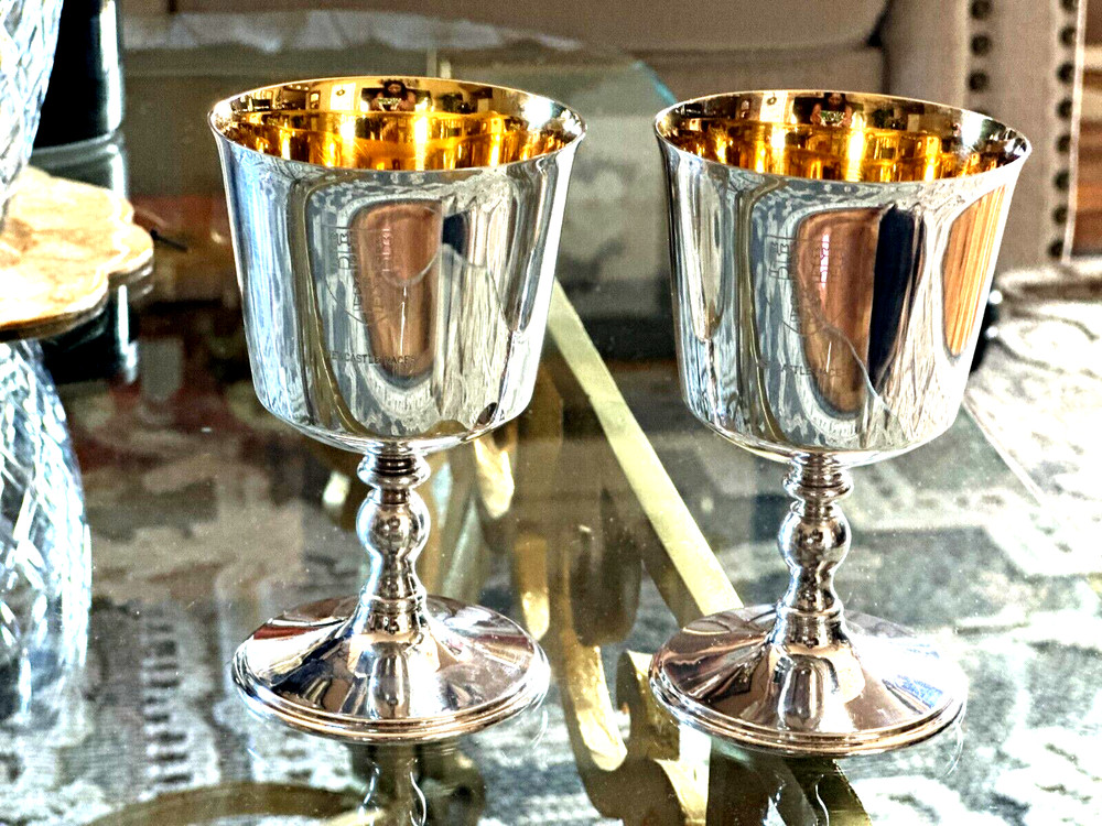 Barker Ellis Silver Commemorative Newcastle Races Silverplate Goblet Cup