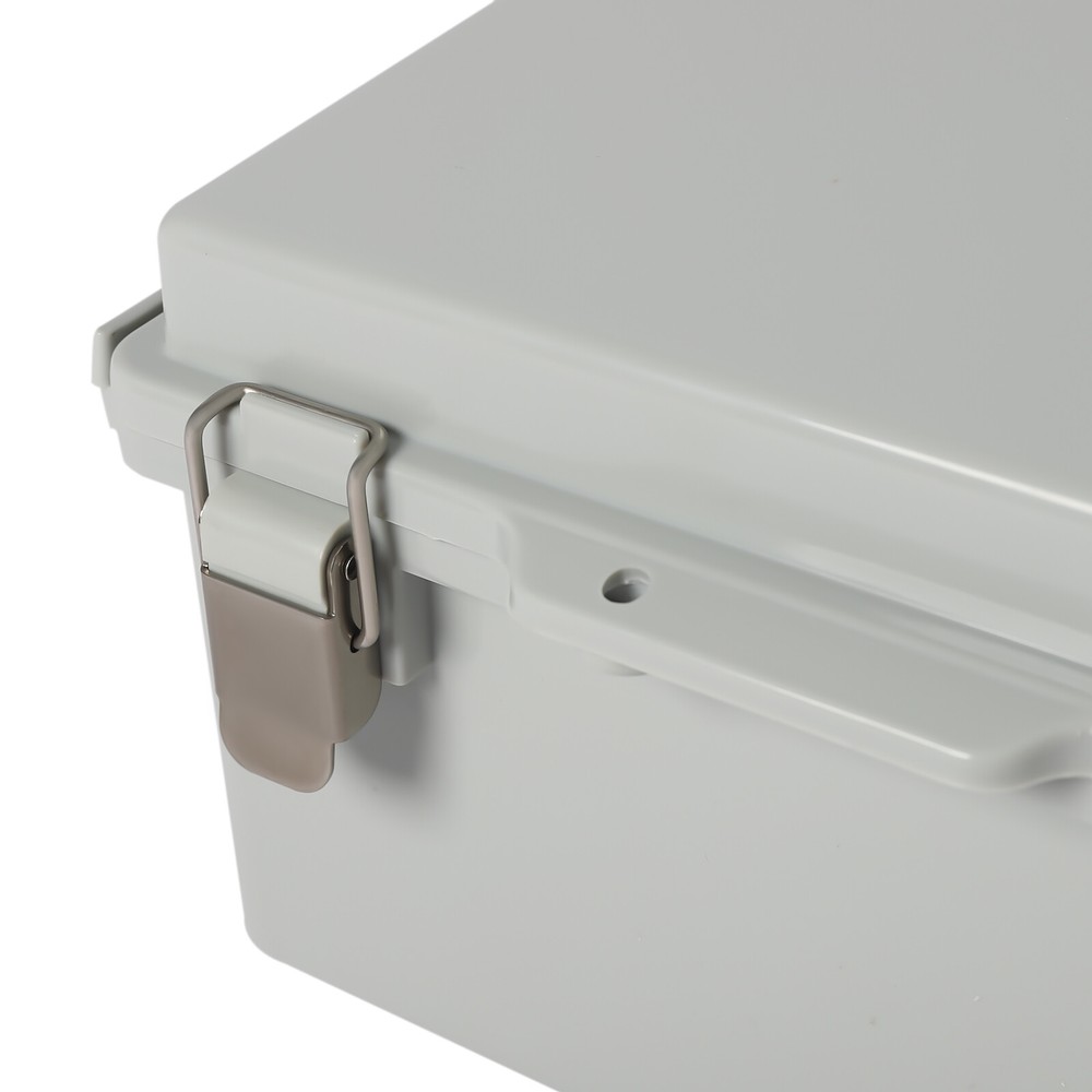 Clear/Grey Enclosure Wall Mount ABS IP67 Hinged Compact Cover Latch Junction Box