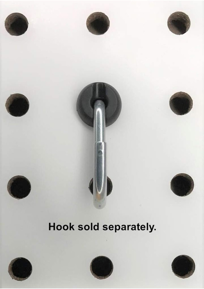 50 Pack Pegboard Peg Locks 1/8" Black Hook Retainers Pegboard Accessories