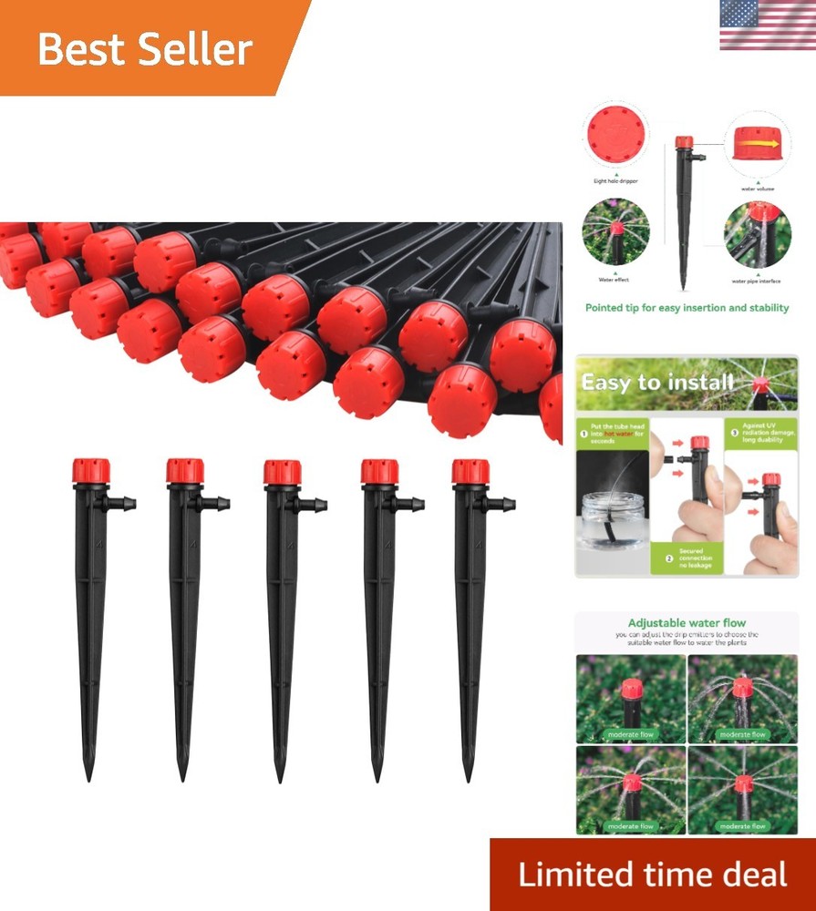 Effortless Gardening: 50pcs Adjustable Drip Emitters for Precision Watering