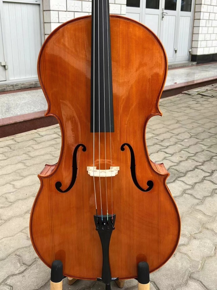 Stradivarius style 4 Strings Student Cello 1/2 with bow/Bag,flame back. gopd ton