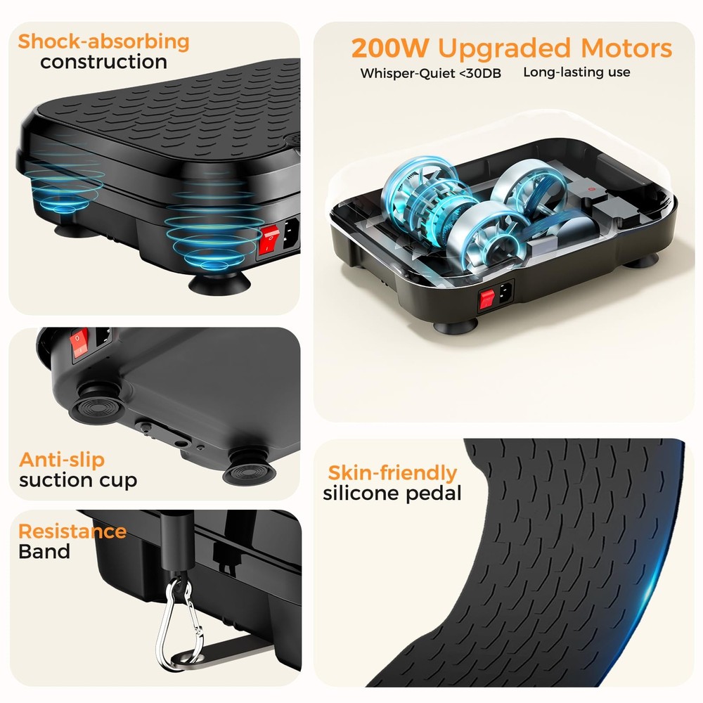 Vibration Plate Exercise Machine for Lymphatic Drainage, Vibration Platform f...