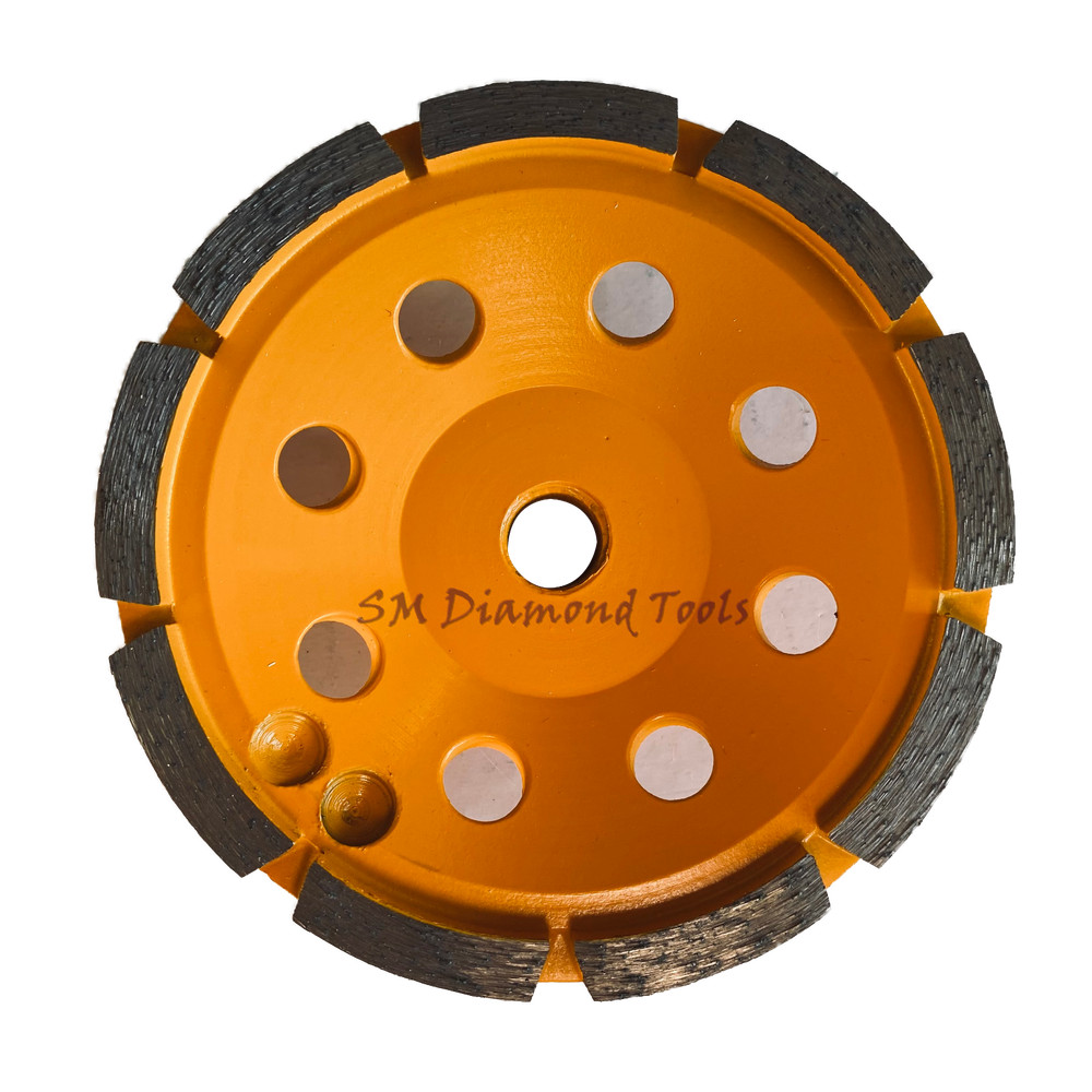 4.5" Premium Single Row Cup Wheel 5/8"-11 Arbor Concrete Surface Grinding