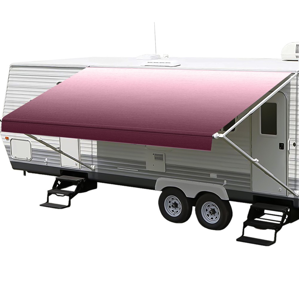 4-Ply Heavy Duty RV Awning Fabric Replacement for RV Camper Trailer 12ft-21ft