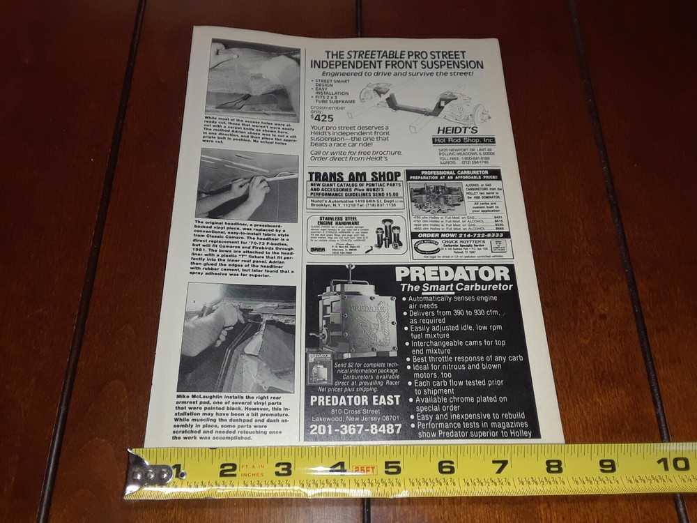 PREDATOR CARBURETOR ORIGINAL 1989 AD