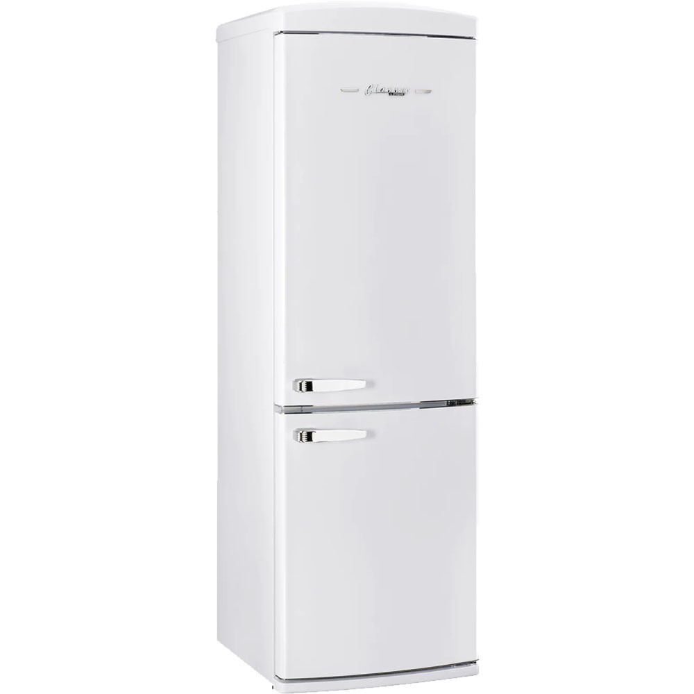 UNIQUE Classic Retro 12 cu. ft. Bottom Freezer Refrigerator - Marshmallow