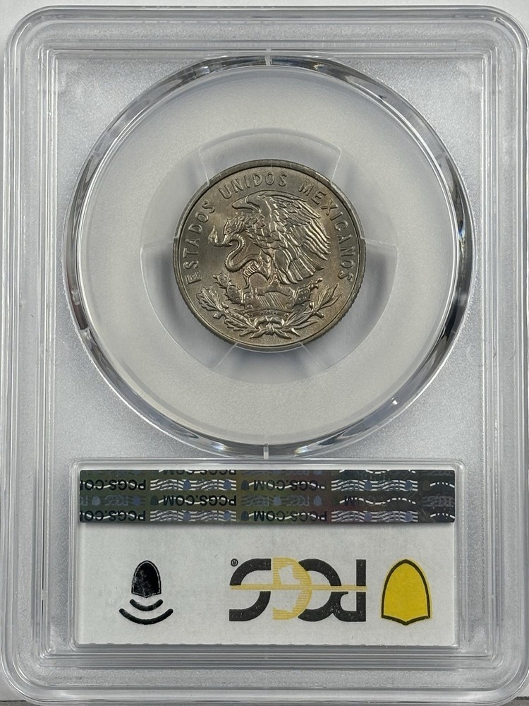 1966-Mo Mexico 25 Centavos Closed Beak PCGS MS66