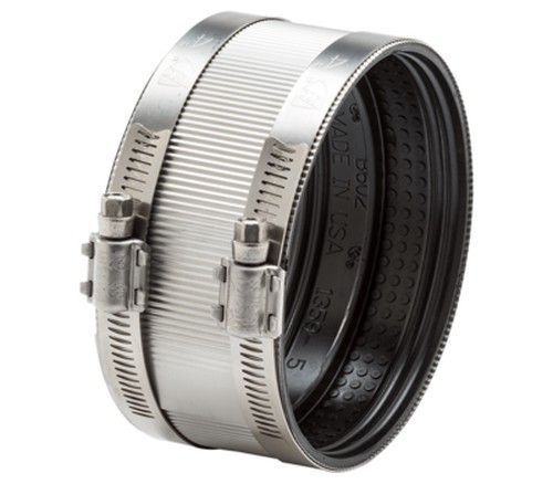 MISSION RUBBER C200C No-Hub Coupling 2" SS Drain Waste Vent