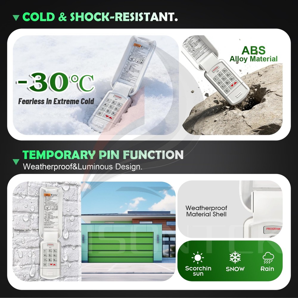 OKP-BX Wireless Overhead Door Keypad - with Legacy Python Odyssey Destiny Pha...