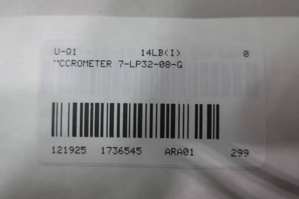 Mccrometer 7-LP32-08-G Propeller Meter 8in 0-2500gpm