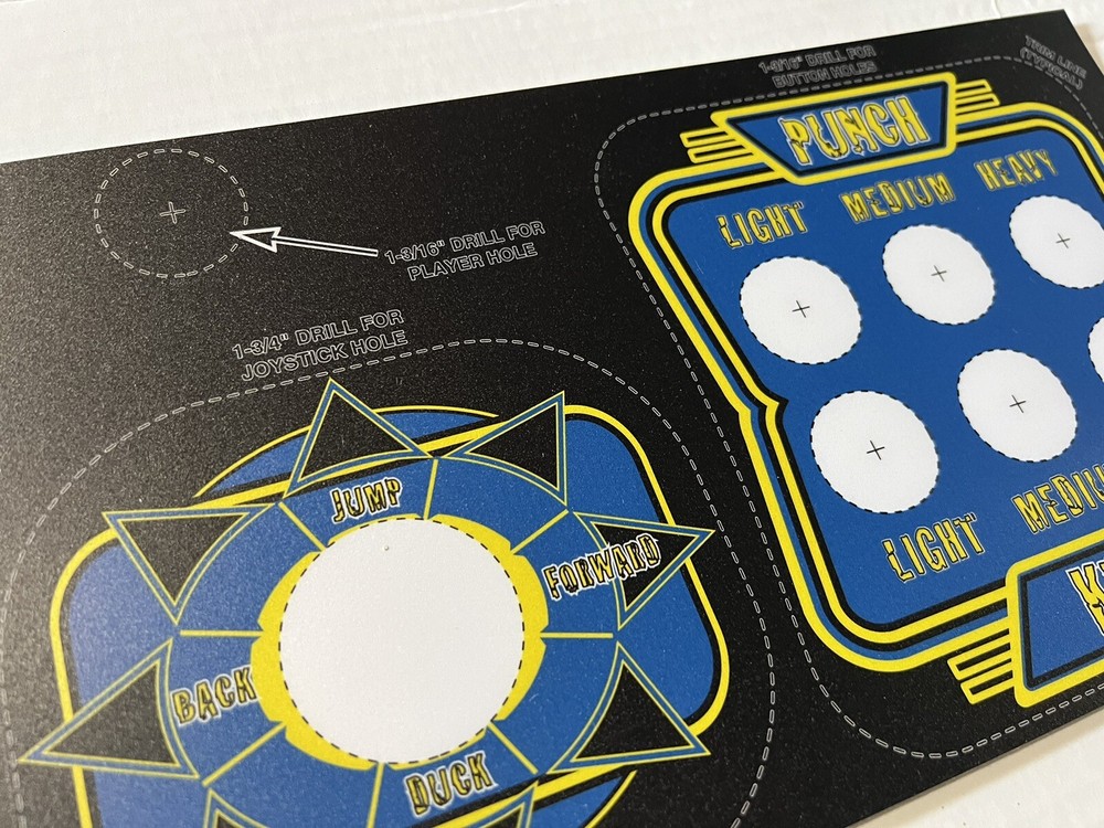 Laminated Capcom Button Layout Arcade Control Panel Overlay (cpo)