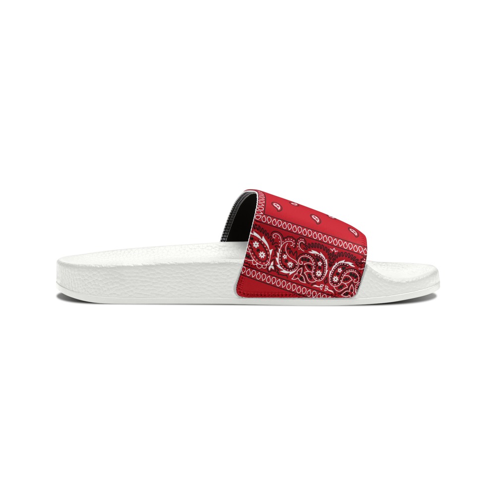 Men's Red Bandana Slides