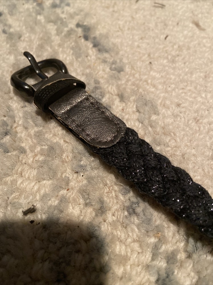 Womens Purple Glitter Braid Belt