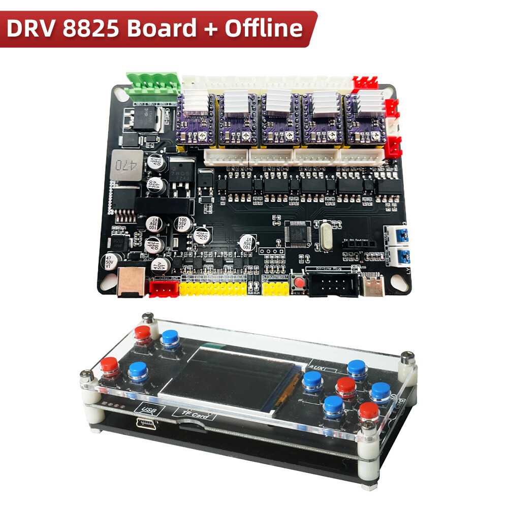 New CNC 4AXIS Stepper Motor Controller MCU32 Bit GRBL Driver Board With Offline