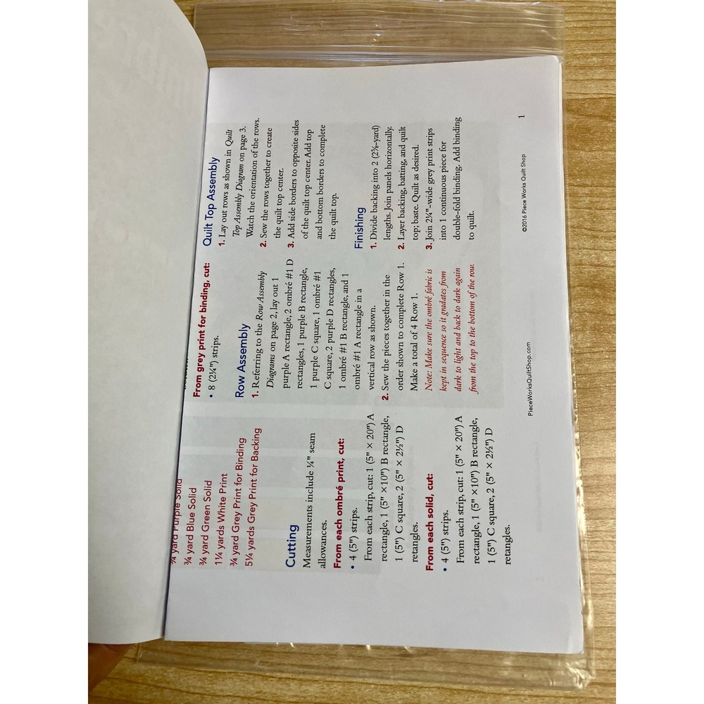 Quilt Pattern Booklets