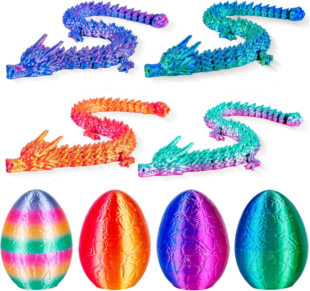 4Pcs 3D Printed Dragon Eggs Mini with 8.86inch 4pack1
