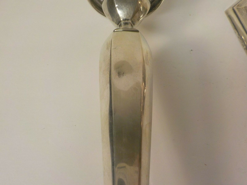 Set/4 WATSON Sterling Silver 10.25" Candlesticks, Monogram "S"