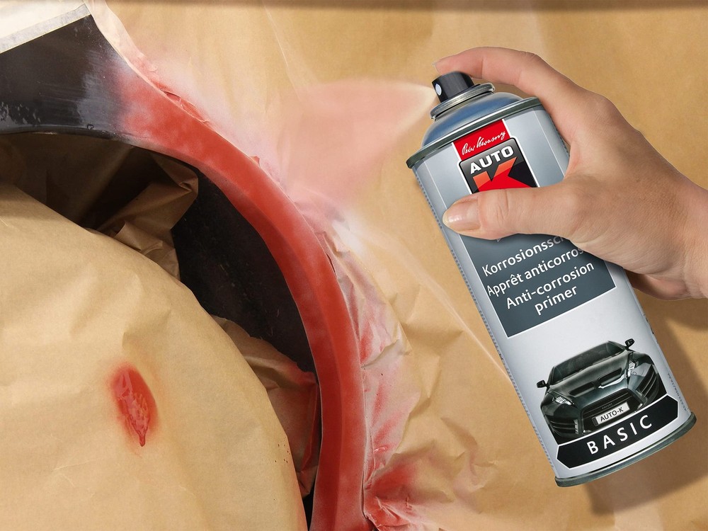 Basic Anti Corrosion Primer, 400 ml, Reddish Brown Zinc Phosphate Base, Chrome...