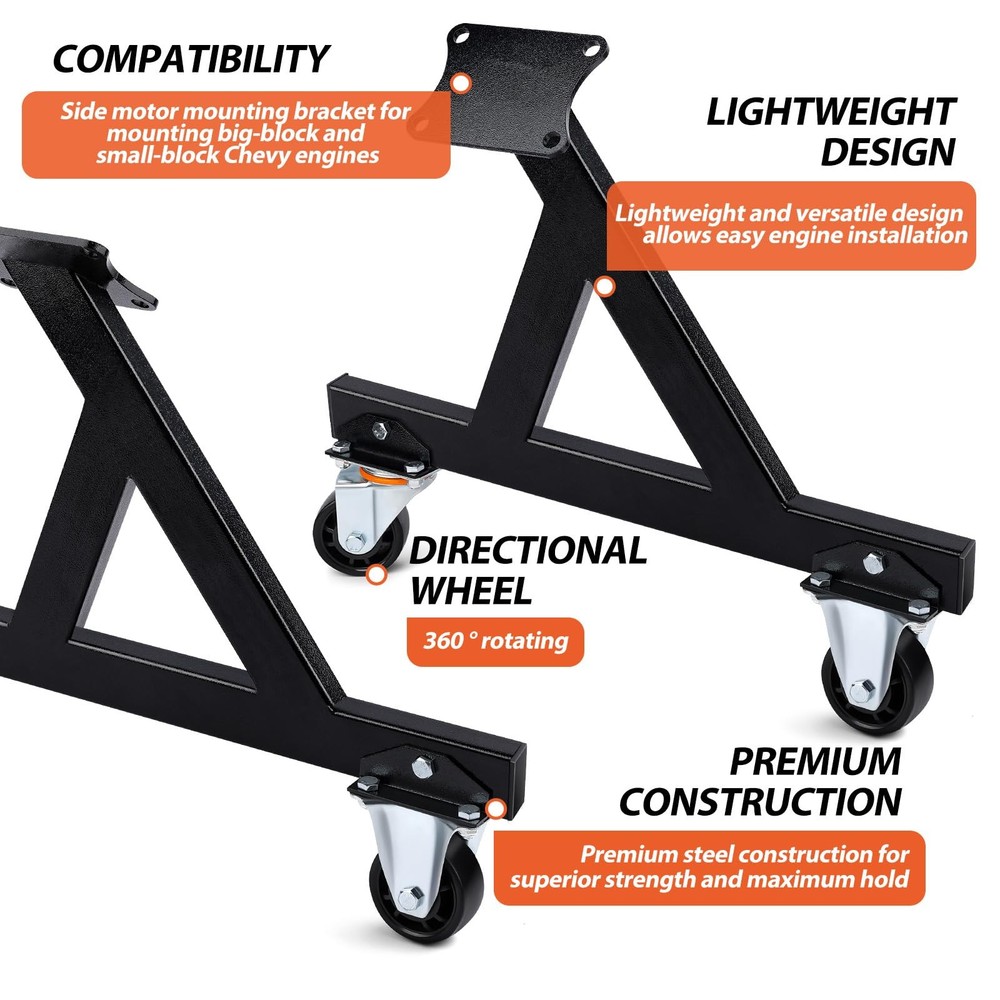 Engine Stand for LS Engines Cradle Compatible with V8 Engine LS Engine Rolling