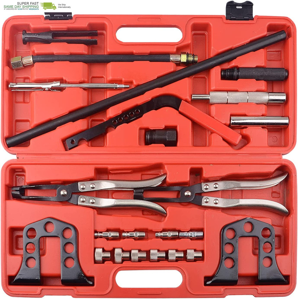 Pro Cylinder Head Service Set Valve Spring Compressor Removal Installer Kit