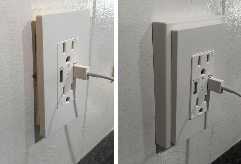 Versatile Non-Metallic Shallow Box Extender, 2-Pack - Ideal for Home and Outdoor