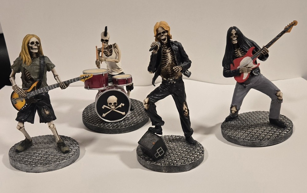 Skeleton Rock & Roll Statues