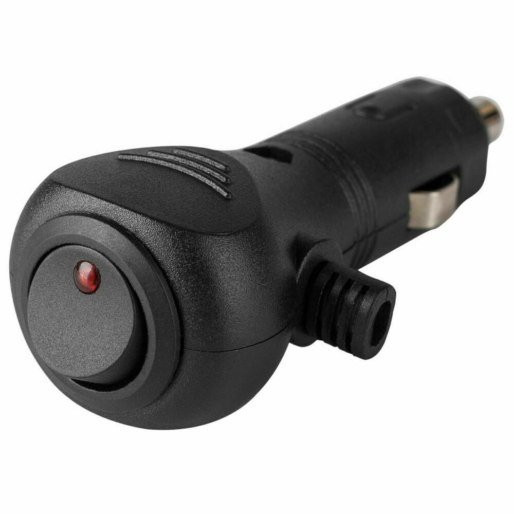 2/4Pcs 12V DC Car Cigarette Lighter Cable Adapter Plug with LED On/Off Switch