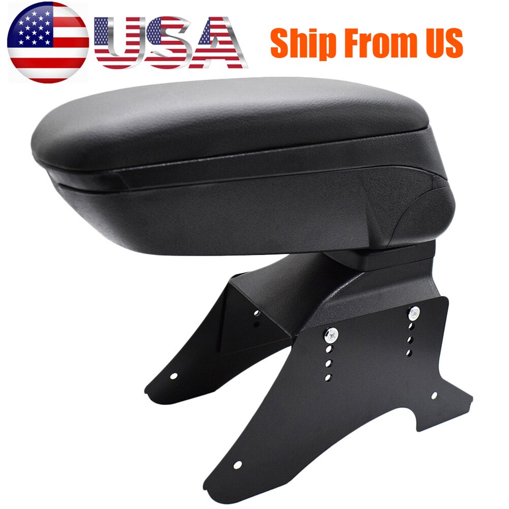 New Central Console Armrest Sliding Top Leather Tray Soft Storage Box Universal;