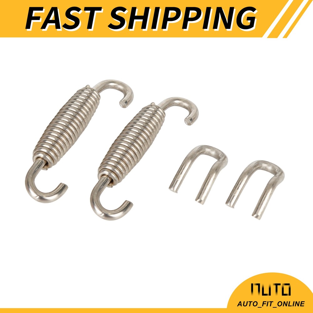 TWO Exhaust Pipe Spring Pull Hook Universal