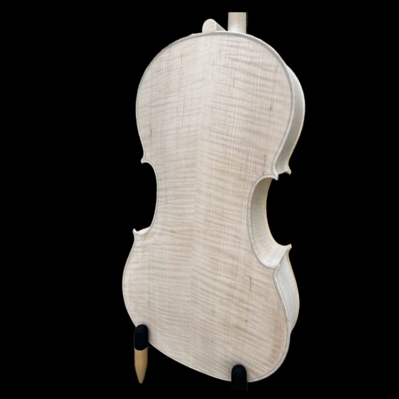 Professional Hand-Made song unfinished Cello 4/4 Solid maple back
